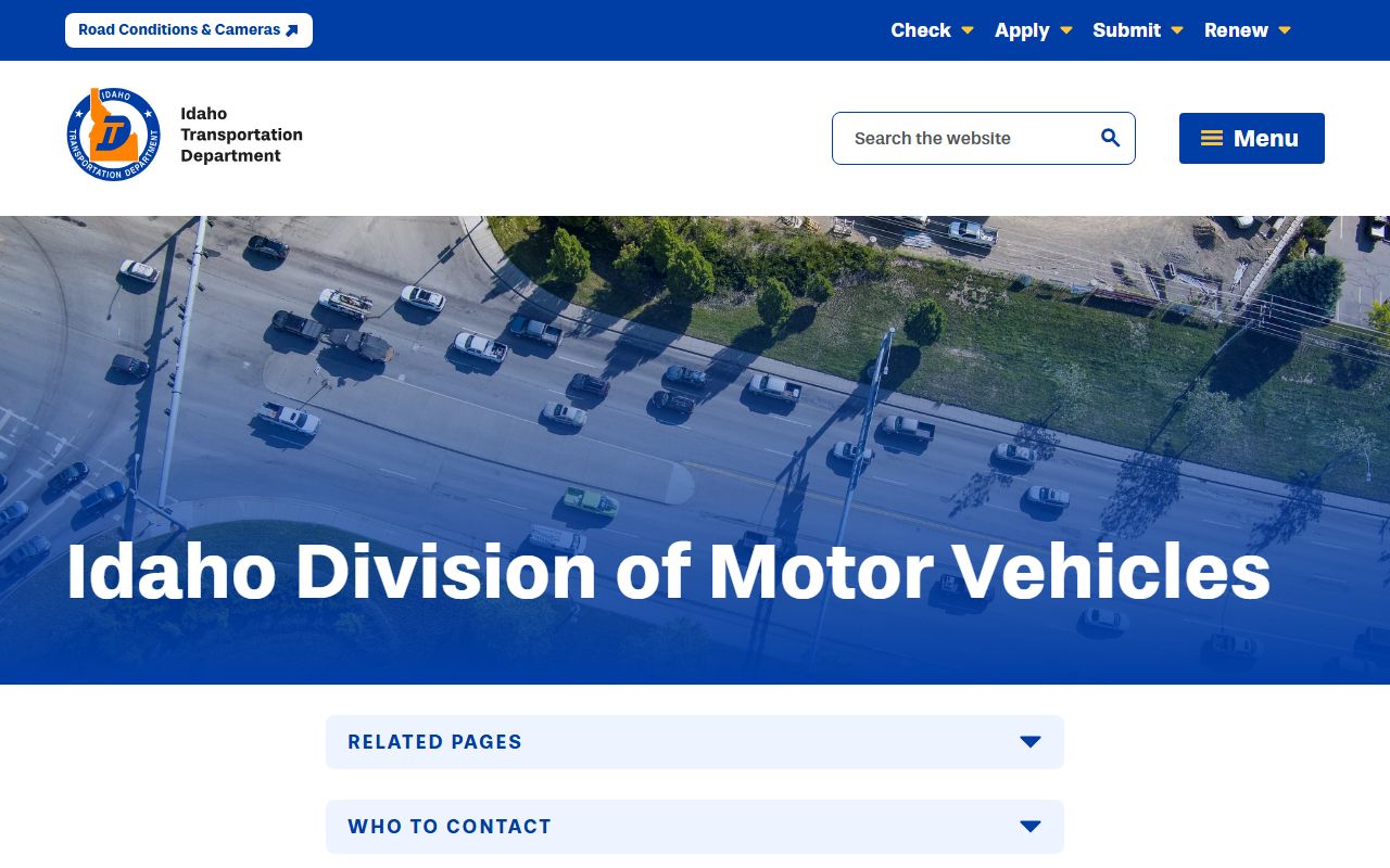 Idaho DMV official page