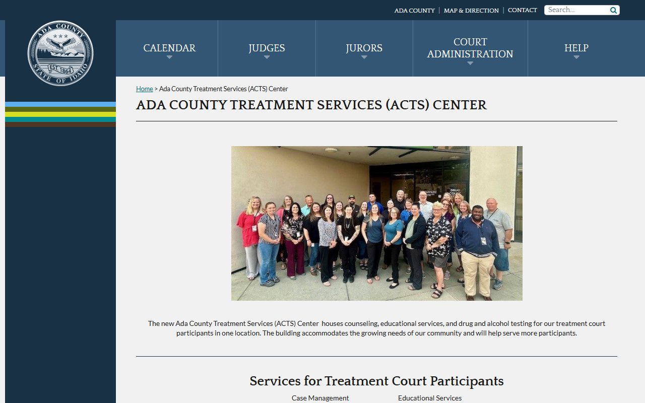 Ada County criminal court records Treatment Services Center page